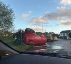 Slurry tanker overturns on roundabout after collision in Co. Armagh