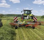 New Claas swather compact on the road and flexible in the field