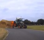 Video: How not to go around a corner with a trailer of bales