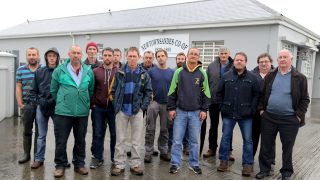 Farmers protest at Newtownsandes Co-op