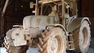 Pics: Fancy a fine-grained ‘New Holland’ – made of wood?
