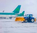 41 New Holland tractors battle today's snow...at Dublin Airport