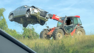 Farmer ousts abandoned Audi the agri way