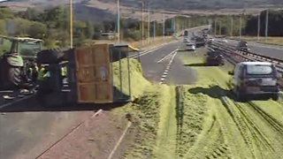 Silage spills across speedy Scottish motorway