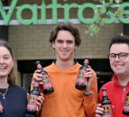 Ag university students raise a glass as their beer hits supermarket shelves