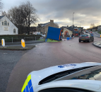 Overturned lorry load of Brussels sprouts causes road closure