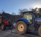 Tractors leave city and head towards Dublin Port