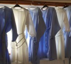 Agricultural college bedsheets transformed into gowns for NHS frontline
