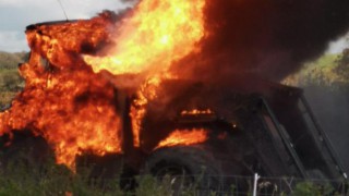 Tractor destroyed by fire in Devon