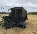 Blazing baler extinguished by Cornwall fire crews