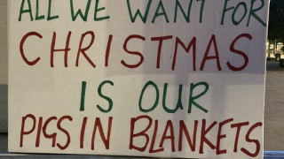Pig industry protest Conservatives in Manchester
