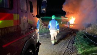 Cornwall tractor fire tackled by crews