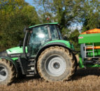 Checking the spreader to save on fertiliser costs
