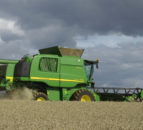 John Deere self-propelled  combines celebrate 75 years