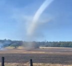 Rare 'dust devil' forms after Suffolk field fire