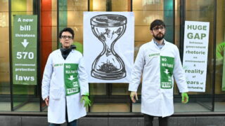 Scientists protest outside Defra offices ahead of COP15