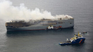 Electric vehicles: Fire on car carrier sparks discussion over battery safety