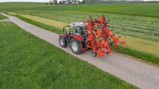 Kuhn launches 13m mounted tedder for hard-to-reach fields