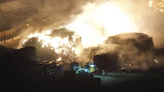 Work ongoing to extinguish barn fire in Kent