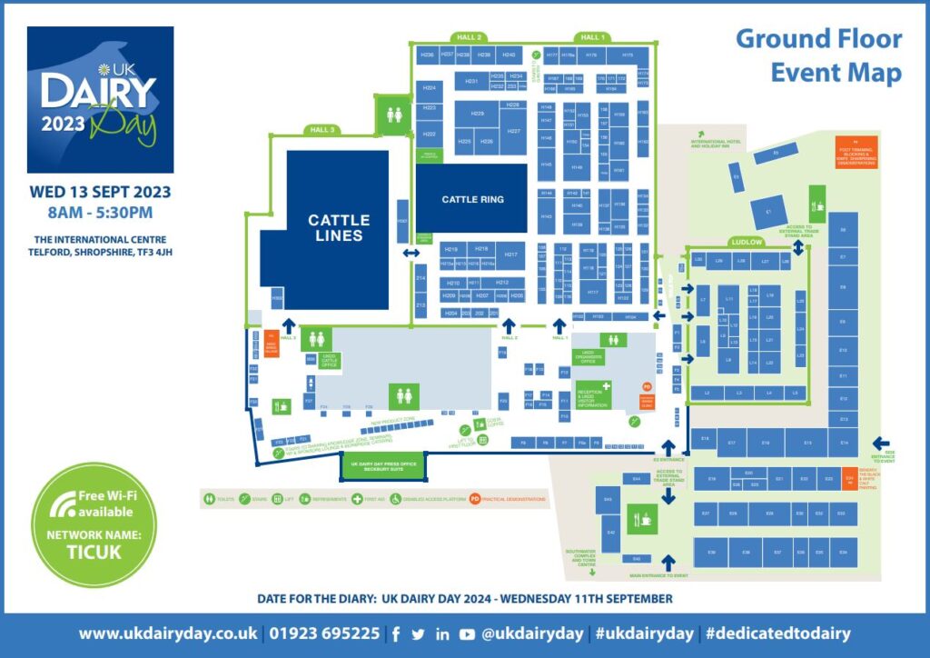 Ground floor map of UK Dairy Day 2023