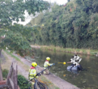 Child rescued from floating hay bale on Grand Union Canal