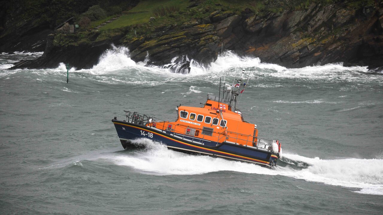 RNLI lifeboats called to 20 cows in water near Mevagissey
