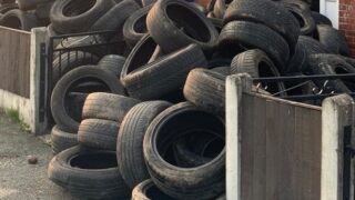 Farmer takes revenge on ‘fly-tipper’ who dumped over 400 tyres on his land